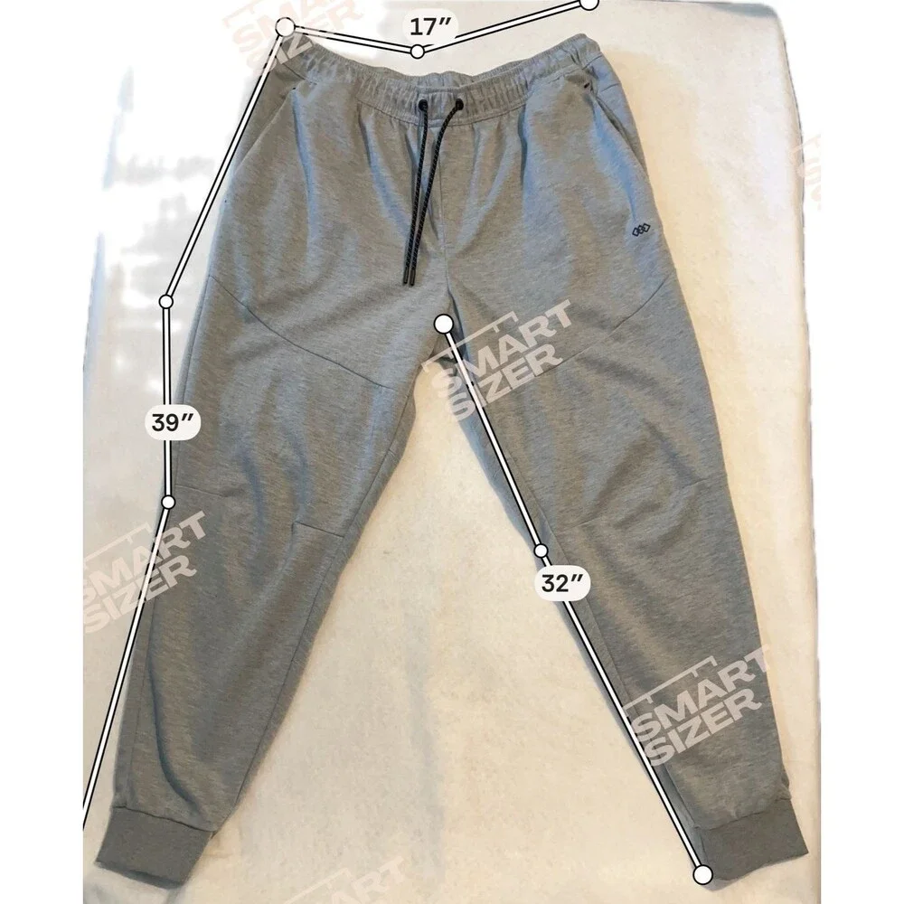 LEG3ND Men's Gray Jogger Pants 2X Knit Polyester with Pockets